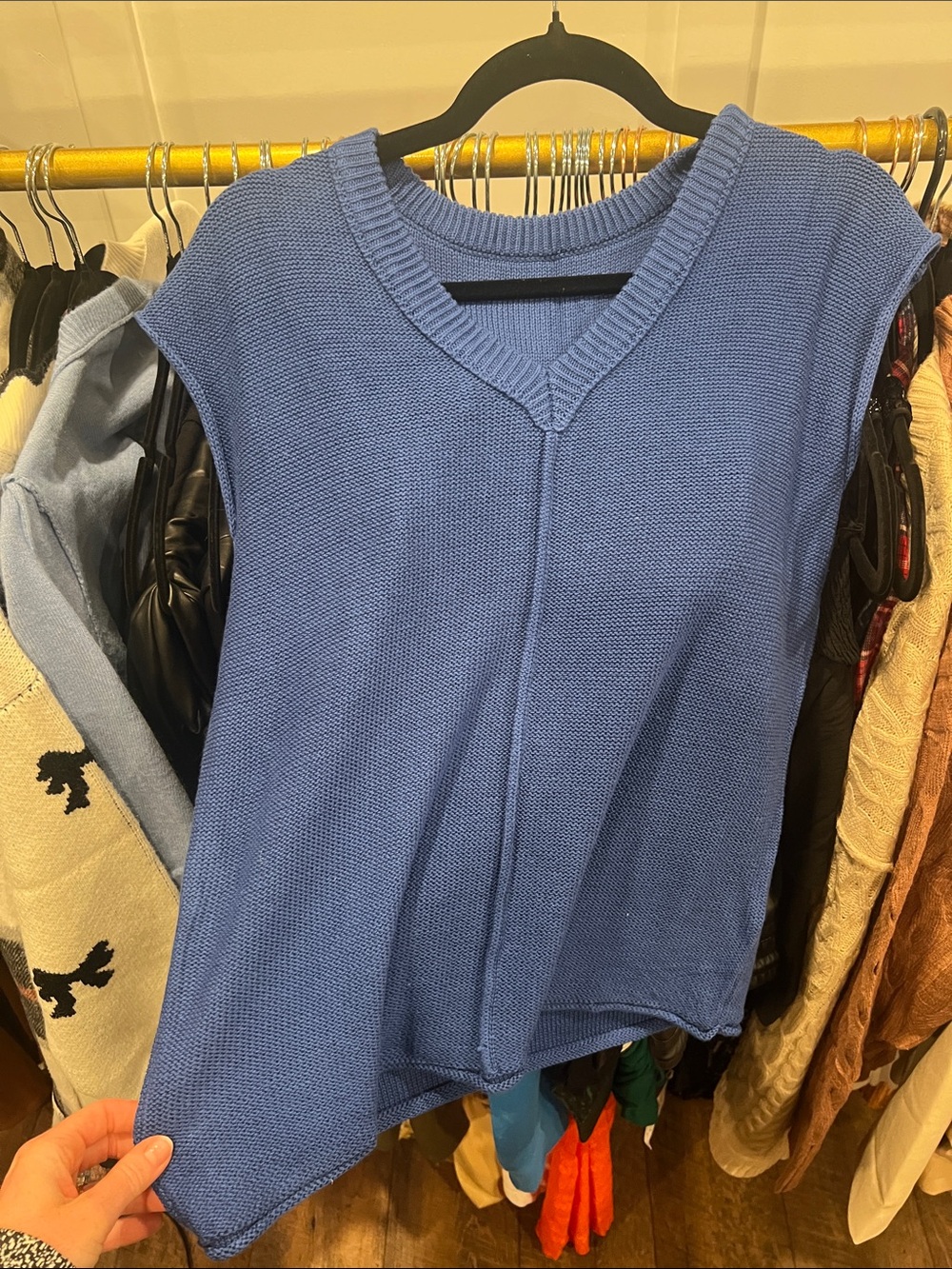 Rich Royal Blue Knit Sleeveless Top